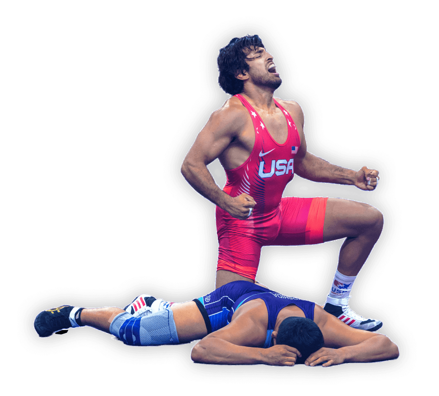 background image of a wrestler